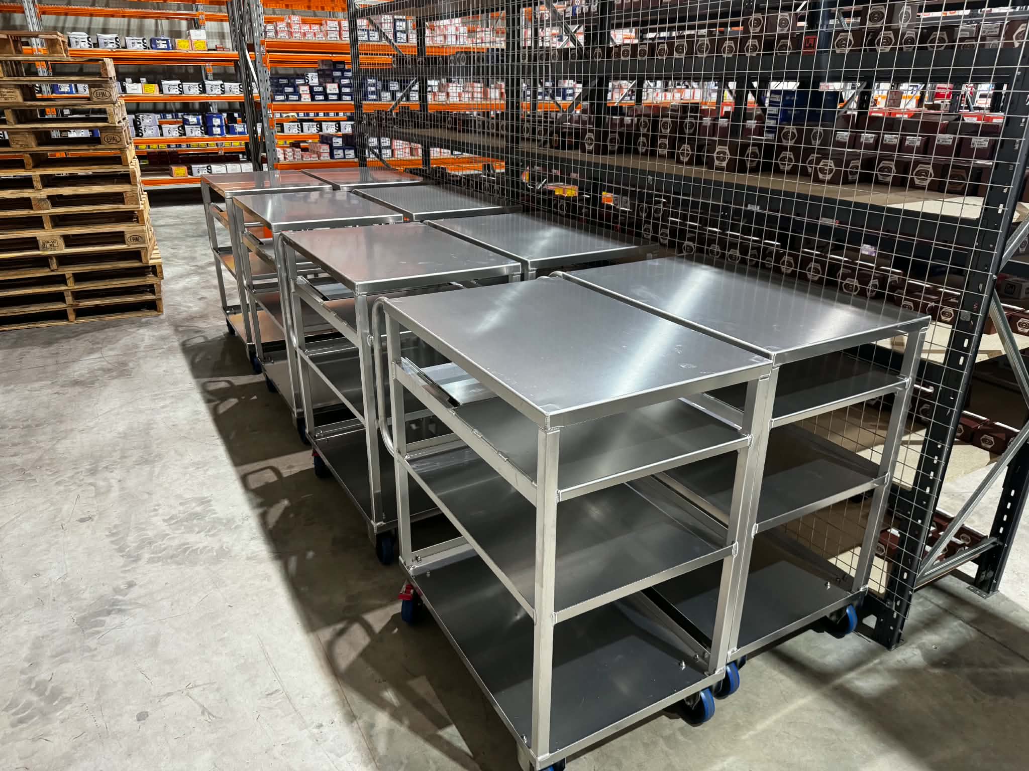 Stainless steel work benches