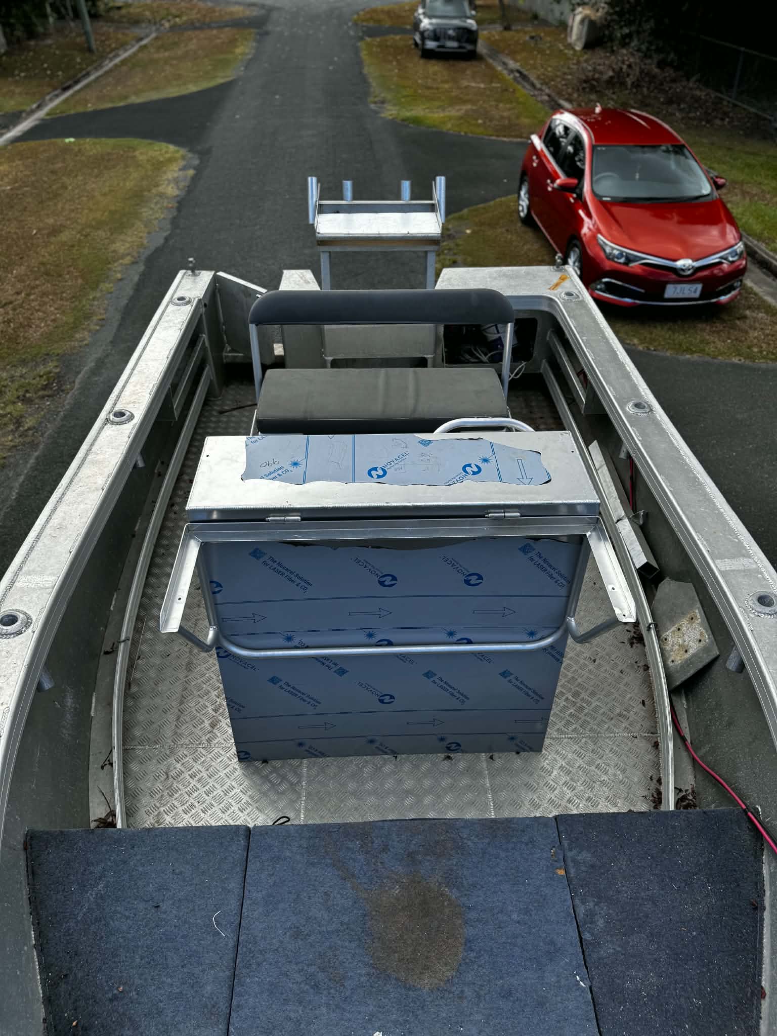 Boat deck and storage layout